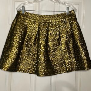 Ladies Size 8 Banana Republic Skirt (Shiny Gold)